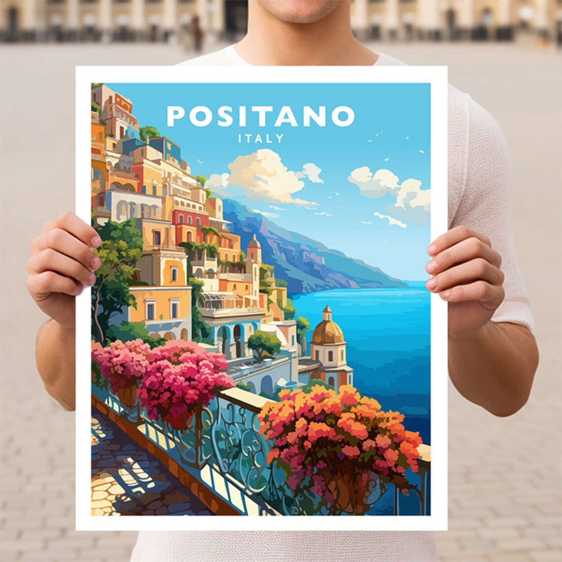 Positano Italy Amalfi Coast Travel Poster