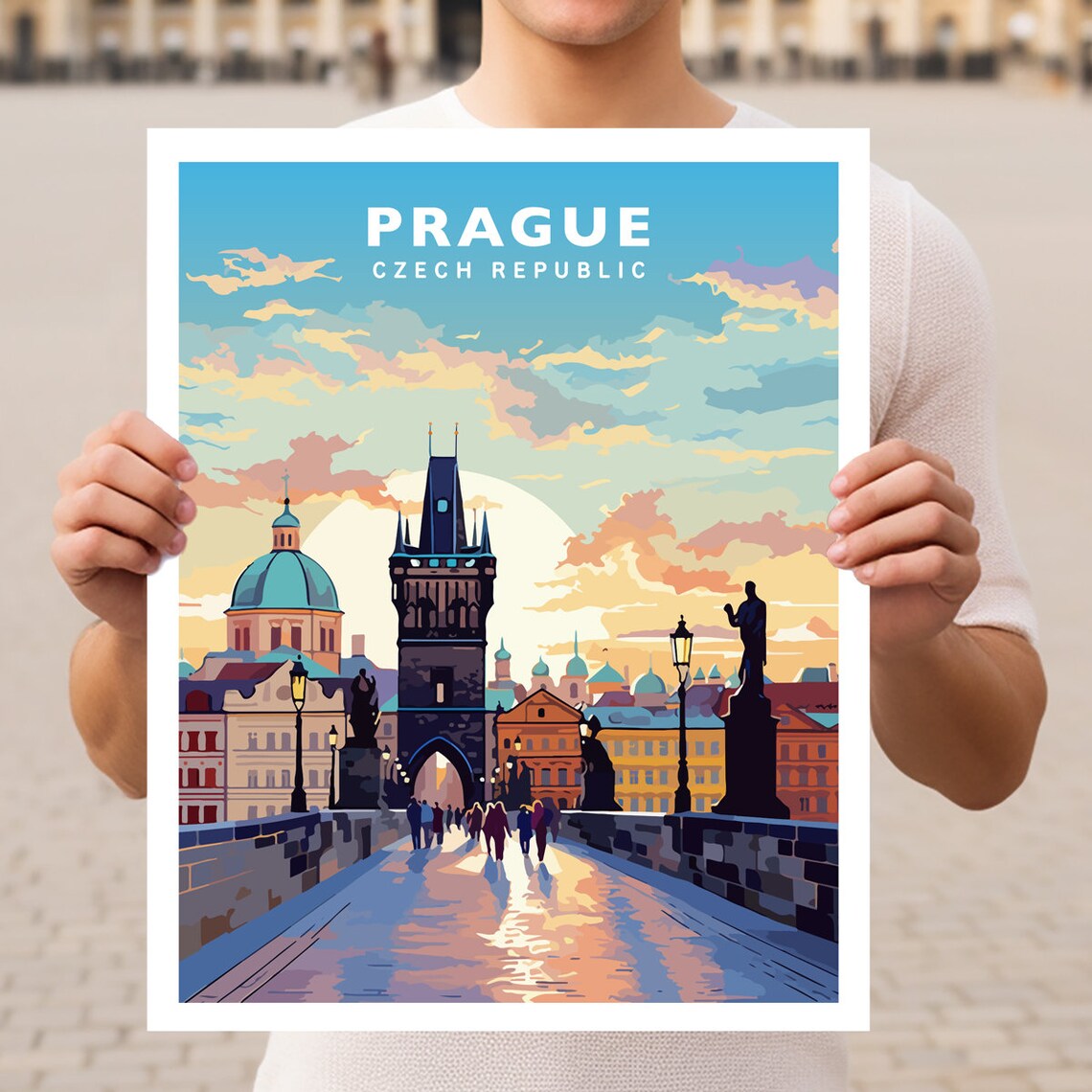 Prague Czech Republic Travel Poster Print