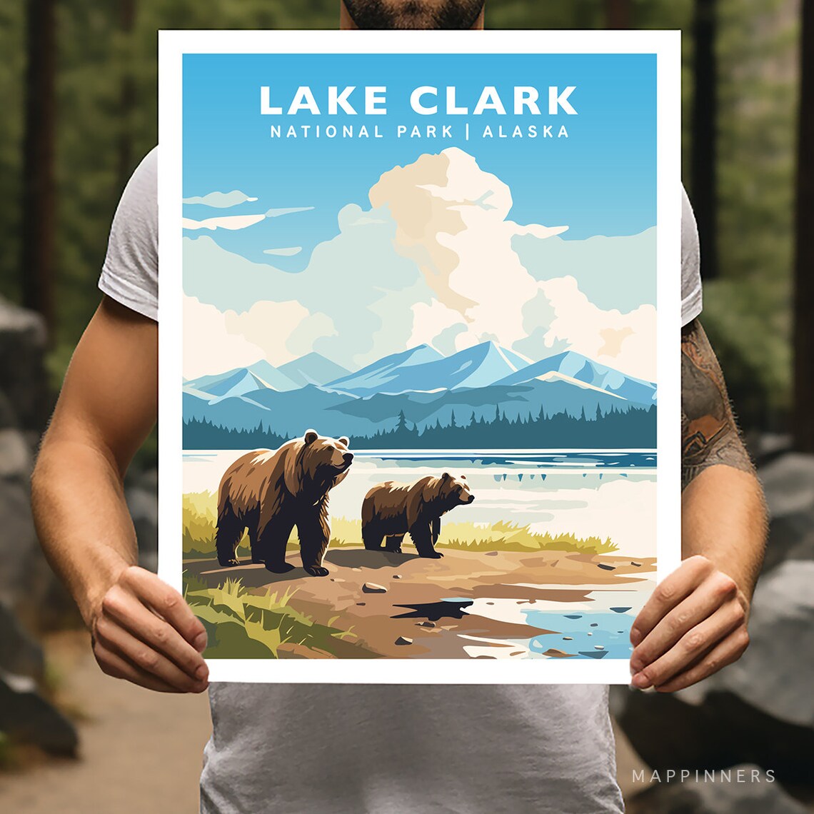 Lake Clark National Park Alaska Travel Poster