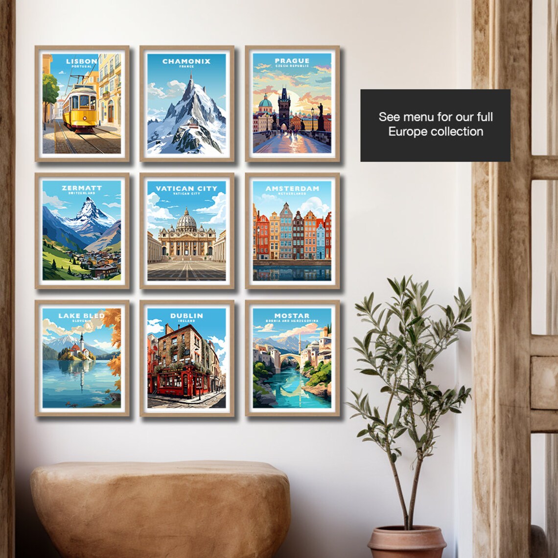 Mykonos Greece Travel Poster, Europe Wall Art - Image 2