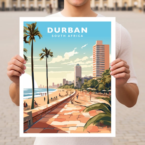 Durban South Africa Travel Wall Art Poster Print