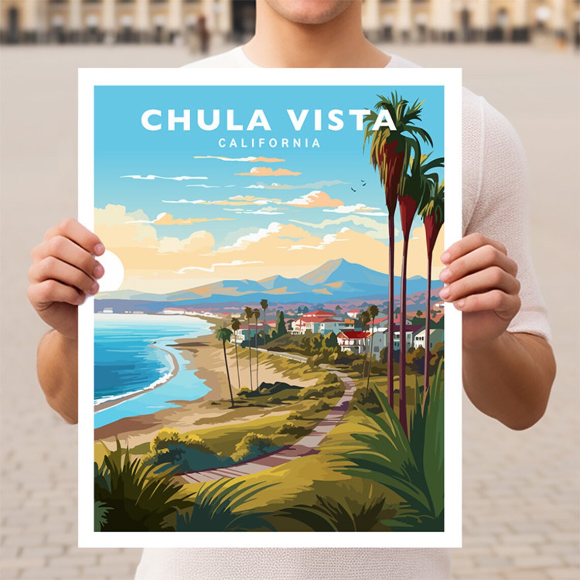 Chula Vista California Travel Poster, USA Travel