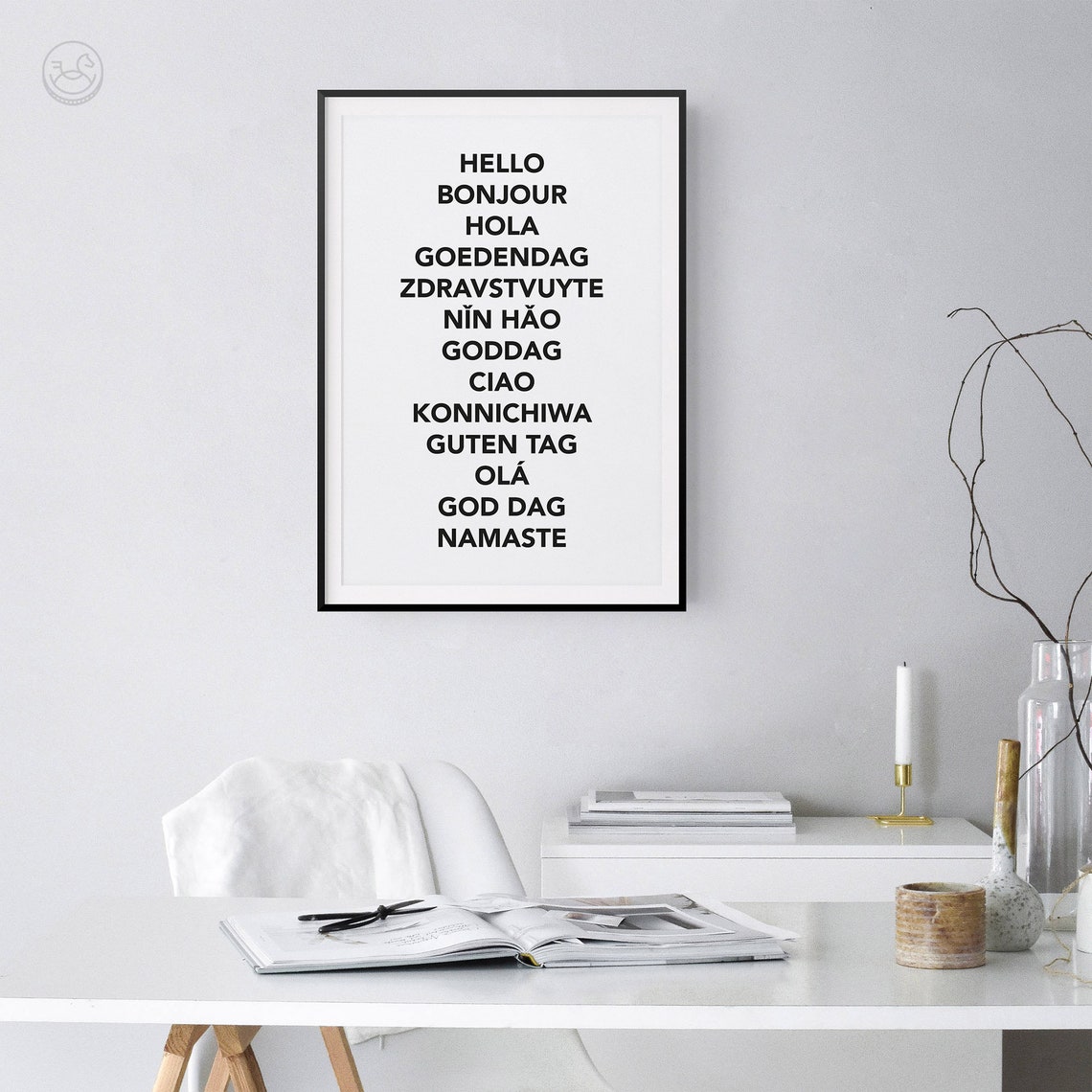 Hello in Many Languages Colorful Multilingual Typography Poster - Image 4