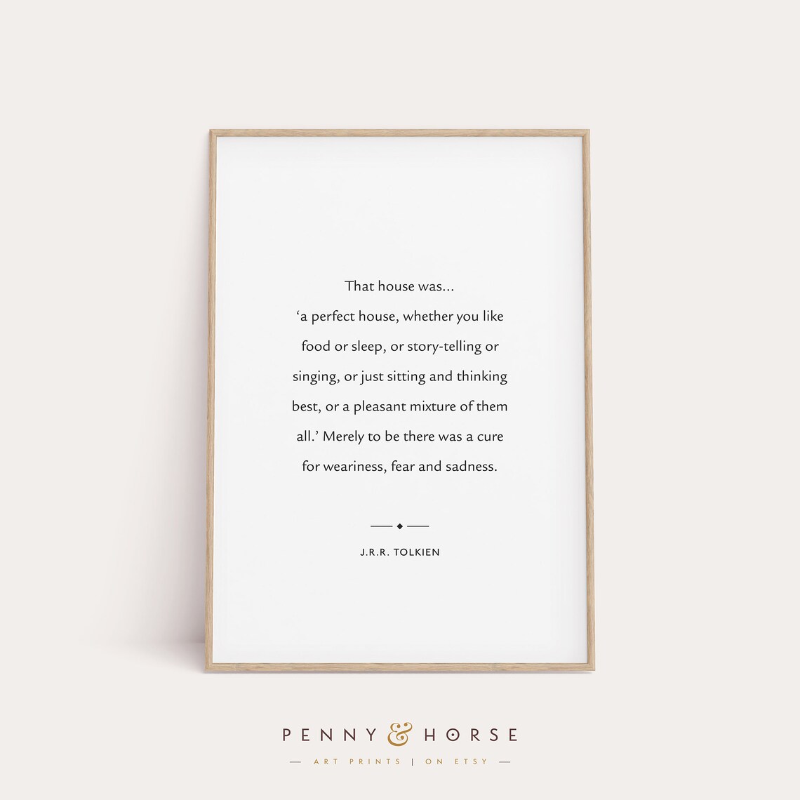 J.R.R. Tolkien Family Quote Wall Sign Art Print
