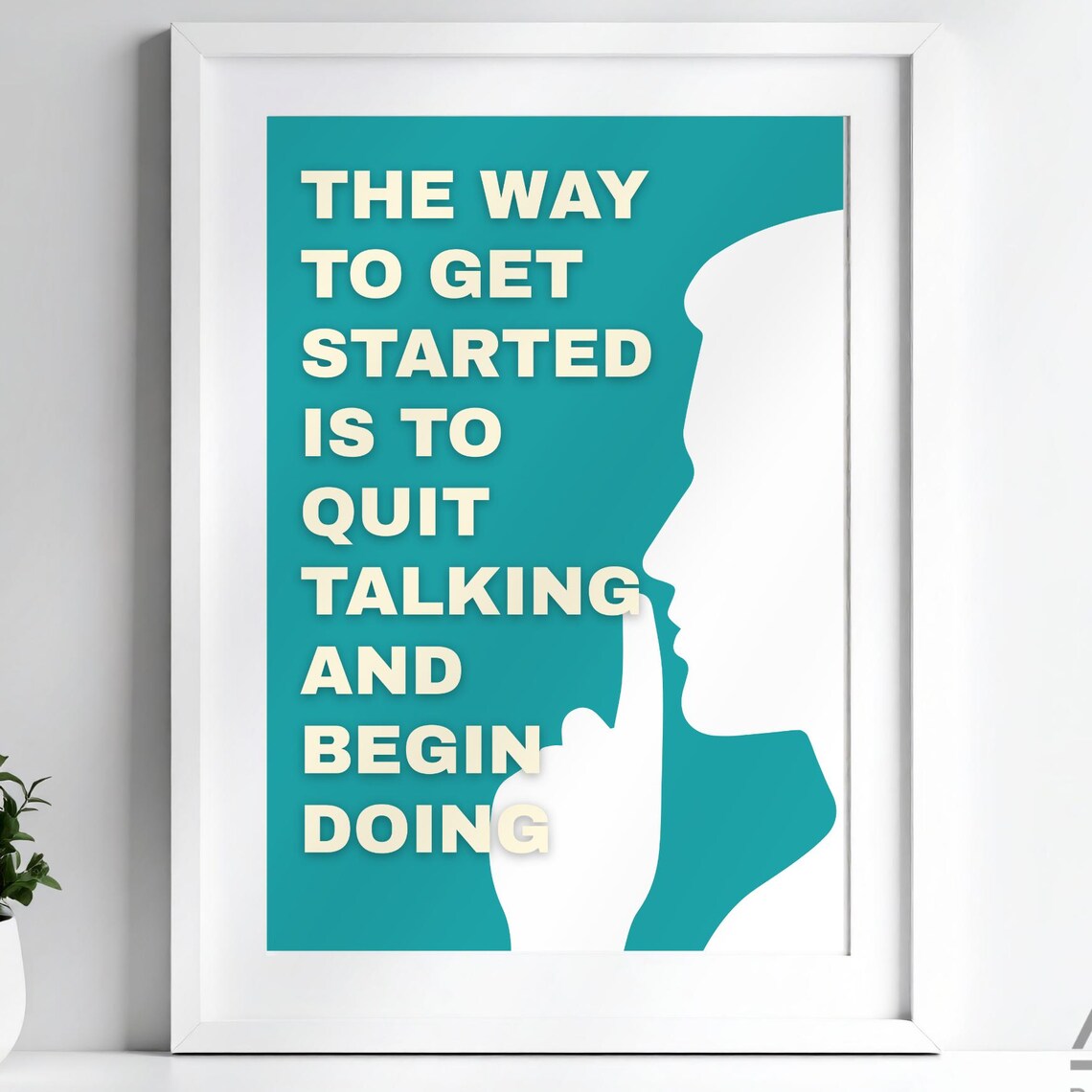 Motivational Quote Art Print Home Office Decor