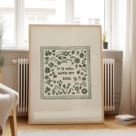 It Is Well With My Soul Abstract Vintage Art Print