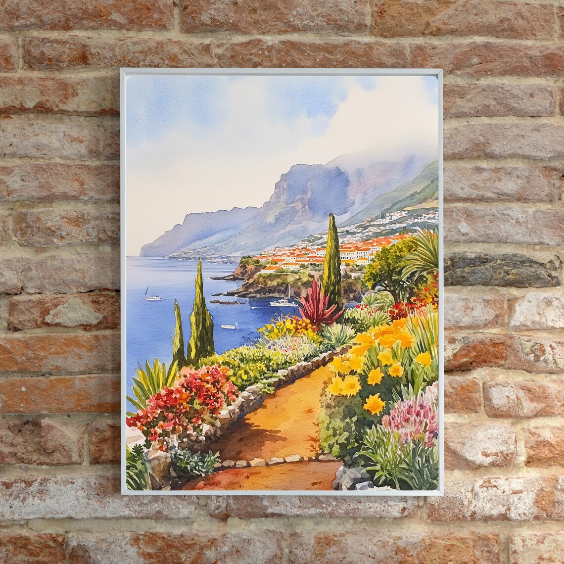 Madeira Coastal Garden Path Above the Island Shoreline Poster - Image 6