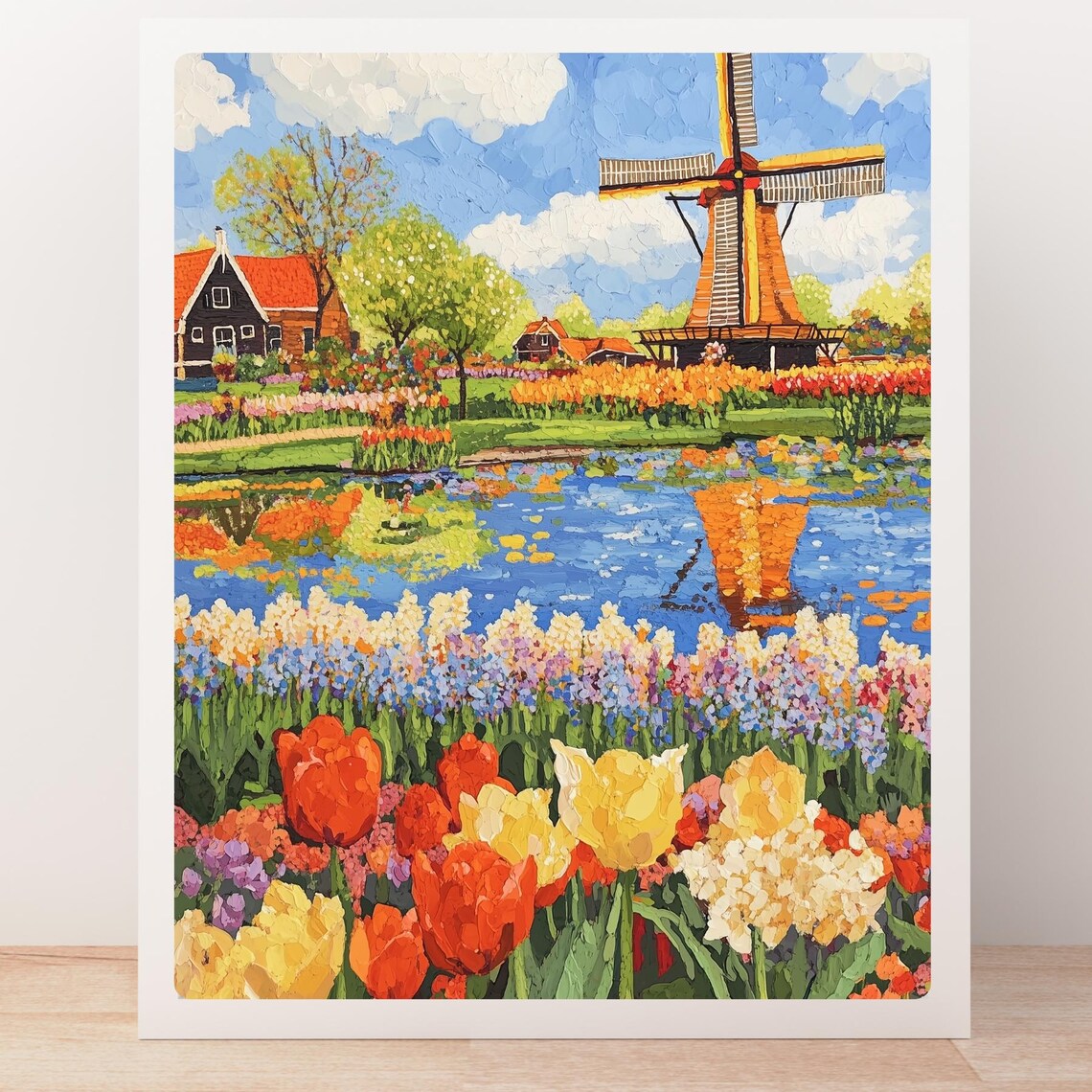 Keukenhof Gardens Gouache Art Print, Dutch Travel Souvenir - Image 4
