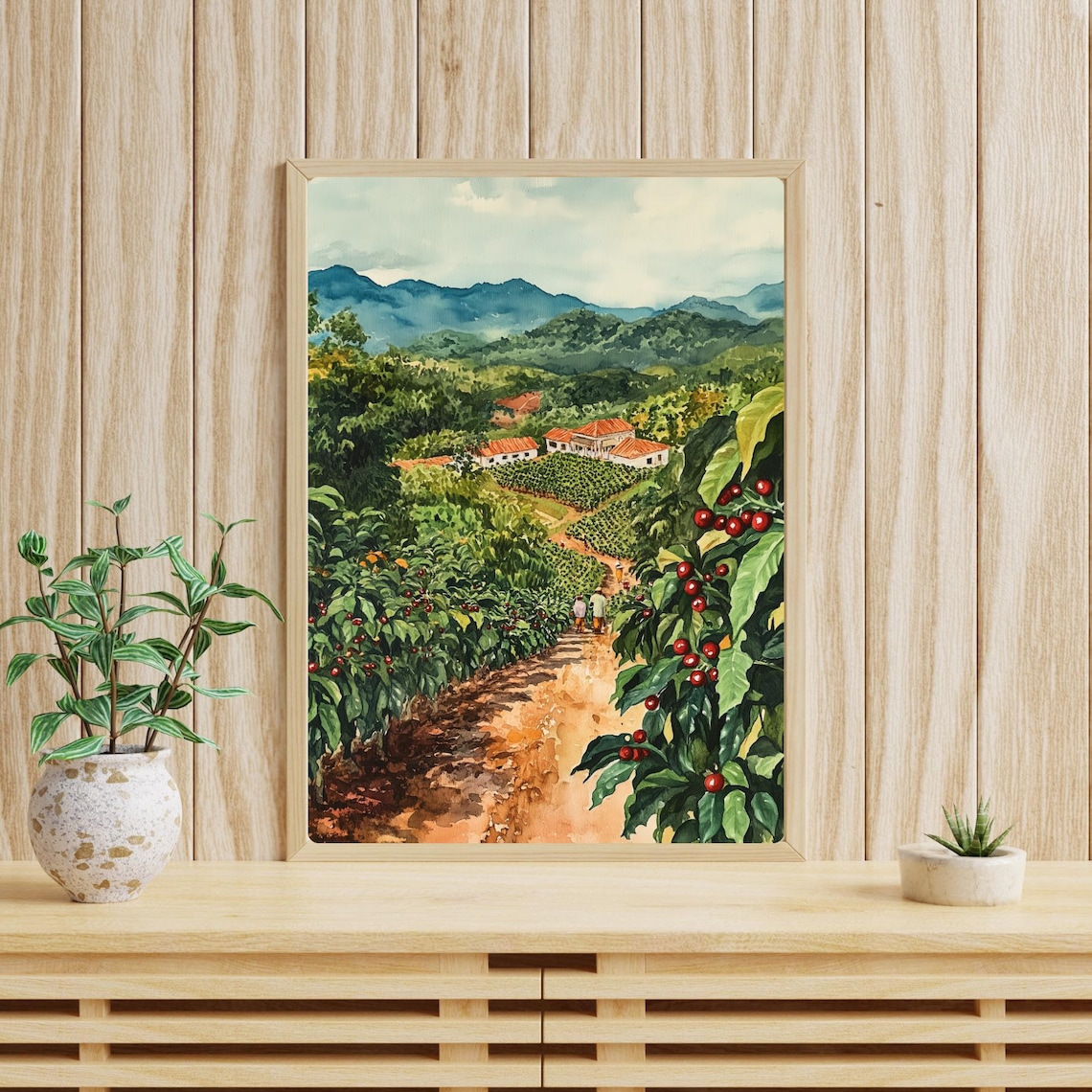 Guatemalan Coffee Plantation Travel Poster, Antigua - Image 4