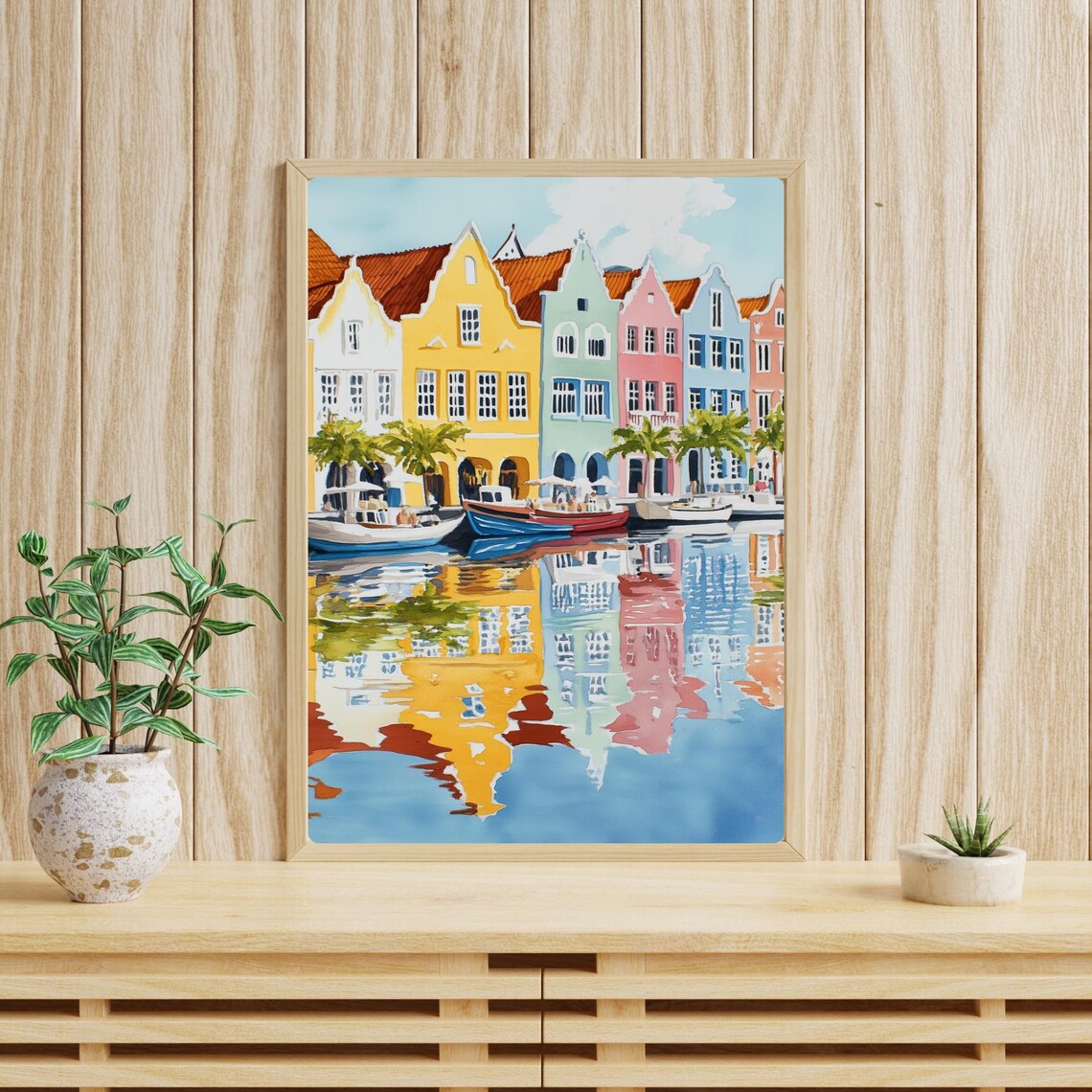 Willemstad Curaçao Harbor View, Travel Poster - Image 4