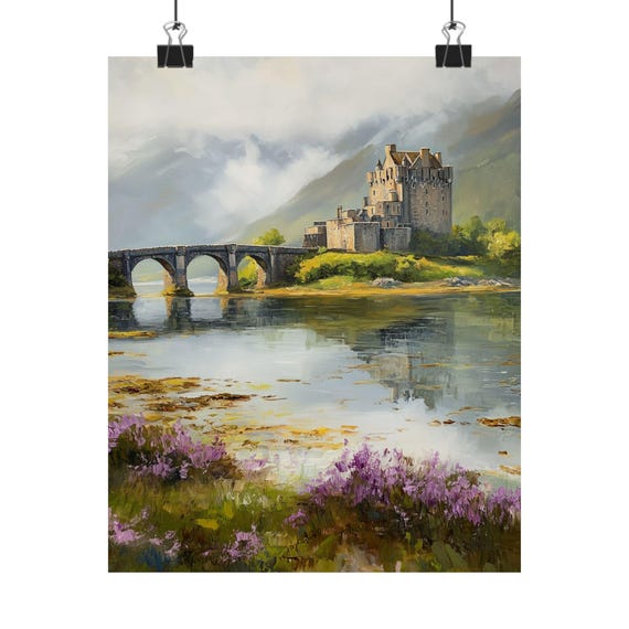 Eilean Donan Castle, Scottish Highland Landscape Art Print