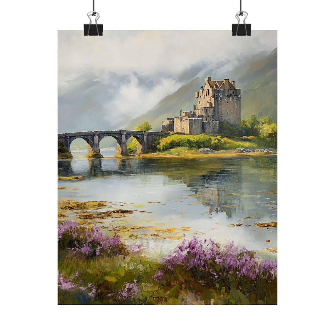 Eilean Donan Castle, Scottish Highland Landscape Art Print