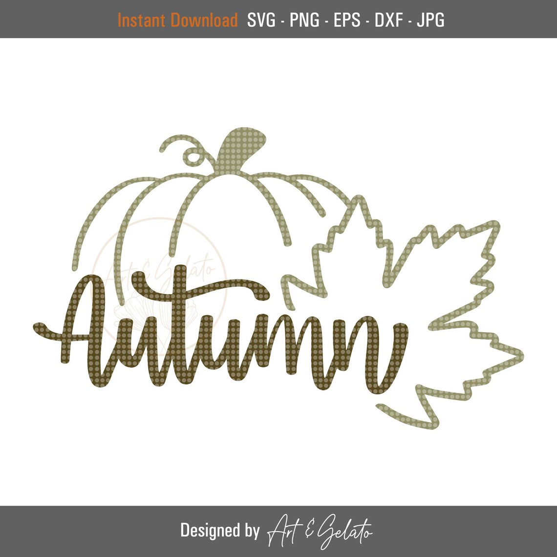 Autumn Leaves and Pumpkins, Fall Harvest Art Print