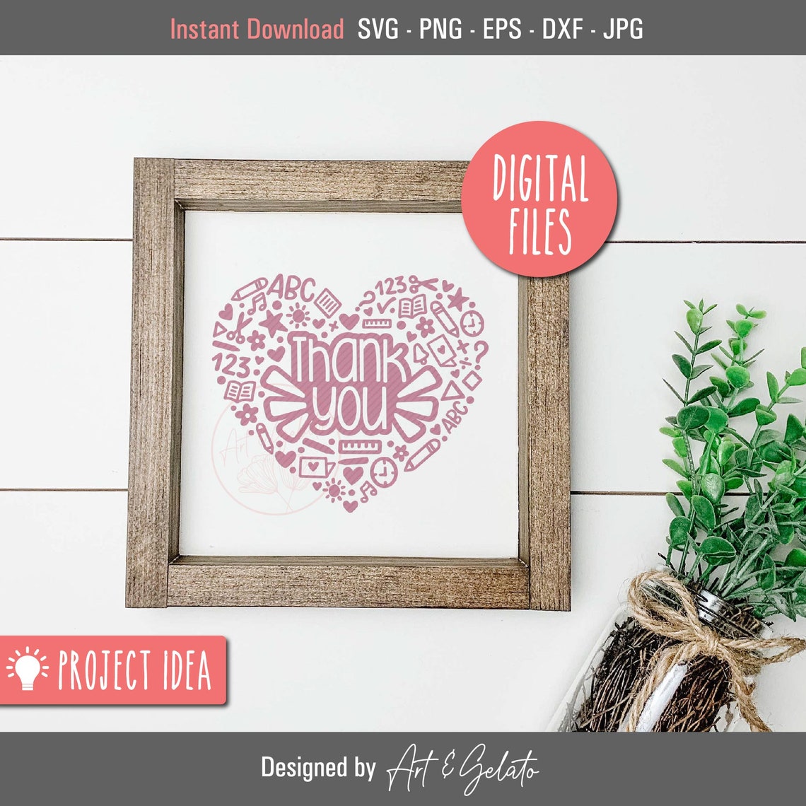 Thank You School Doodle Heart Svg Thank You Teacher Svg Teacher Gift Svg Thank You Teacher Svg Thank You Svg Teacher Appreciation Gift - Image 3