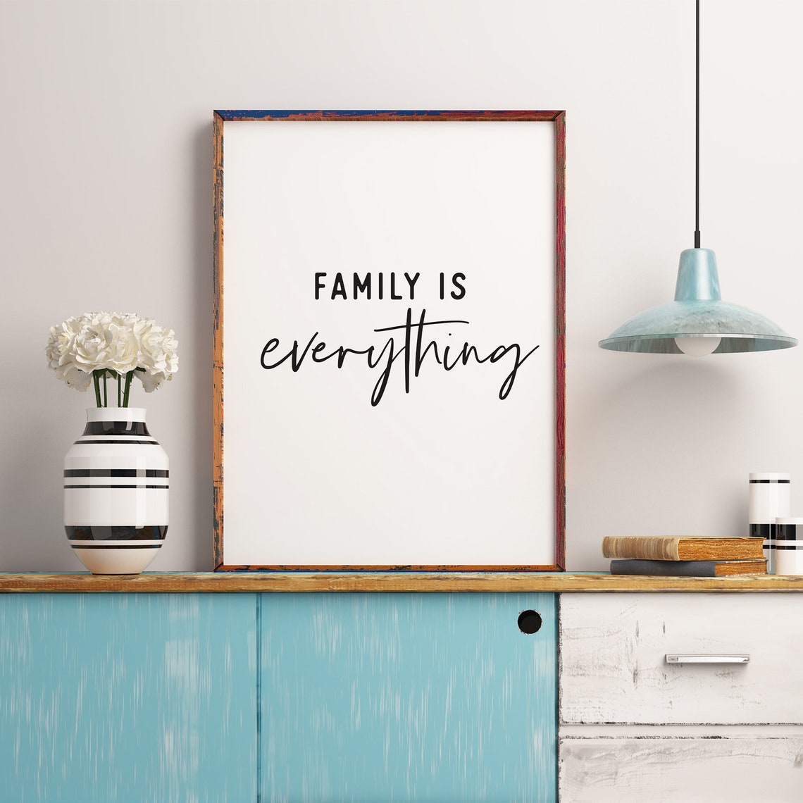 Family Is Everything Modern Script Home Quote Wall Decor Poster - Image 2