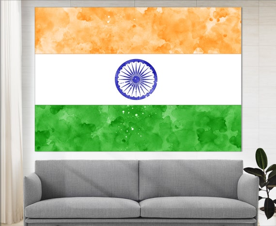 India Flag Print India Wall Art Flag Of India Print Framed And Ready To Hang
