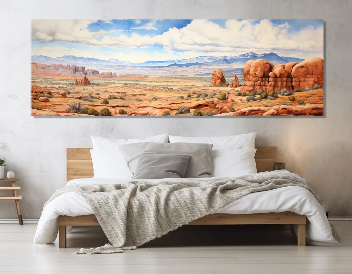 Arches National Park Red Rock Desert Panoramic Utah Landscape Travel Poster