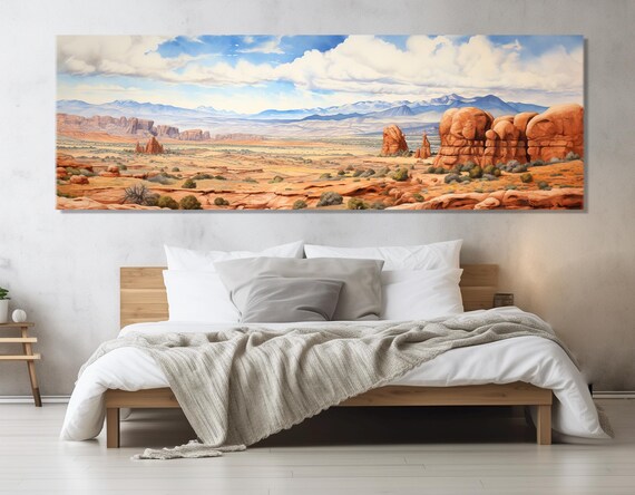 Arches National Park Red Rock Desert Panoramic Utah Landscape Travel Poster