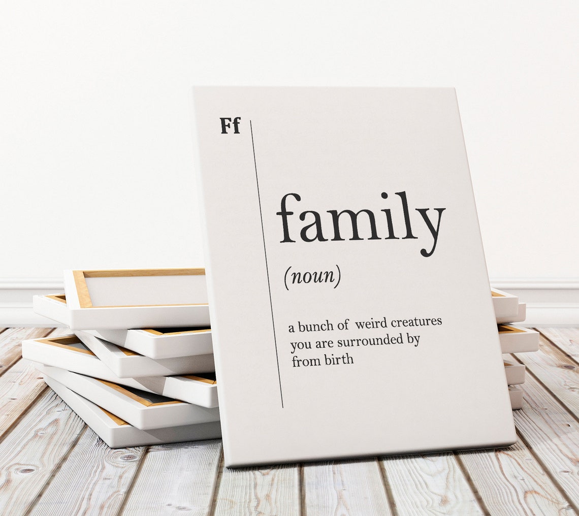 Funny Family Definition Print Humorous Home Decor Typography Poster - Image 3