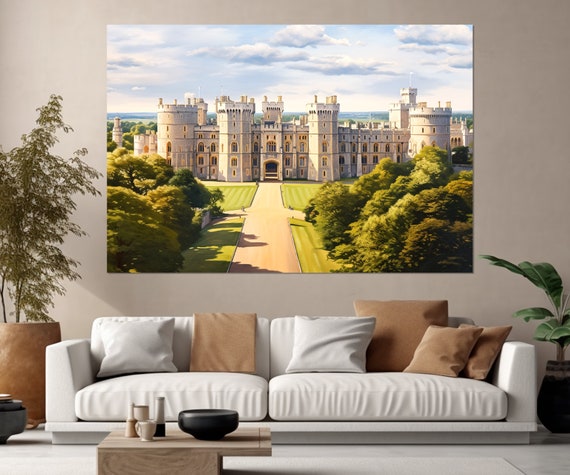 Windsor Castle Painting Print Windsor Wall Art Windsor Painting Framed And Ready To Hang