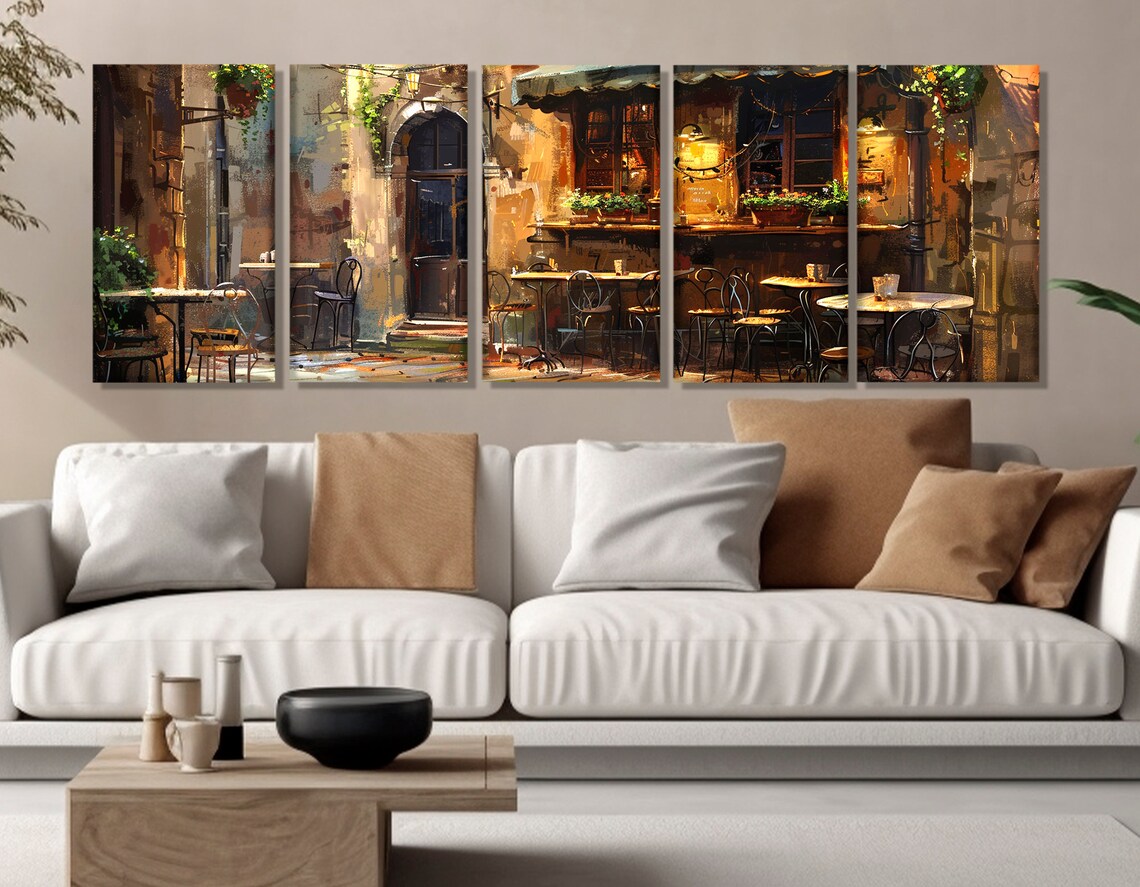 Italian Bistro Street Cafe, Italy Wall Art Print - Image 2