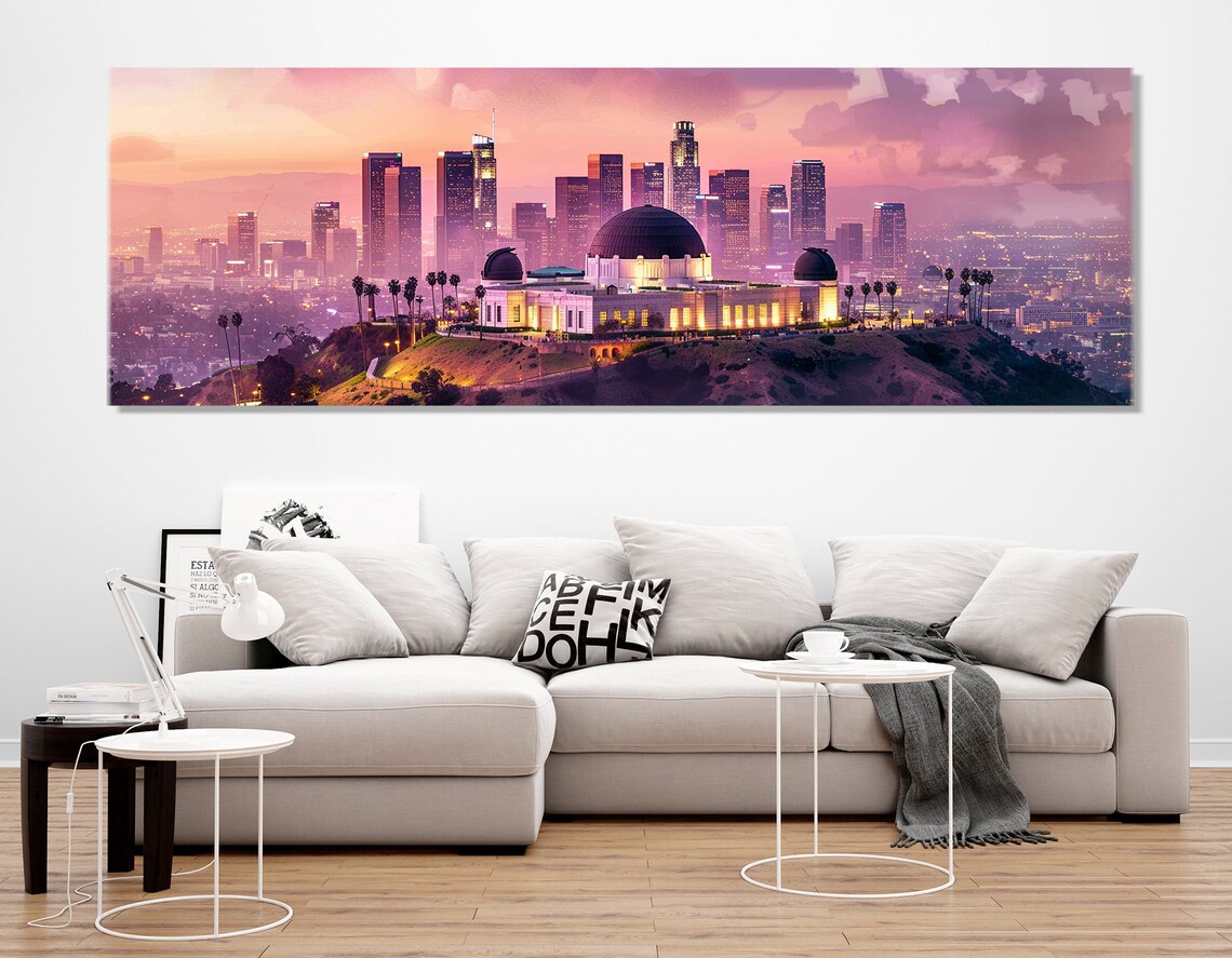 Griffith Observatory Los Angeles Travel Poster