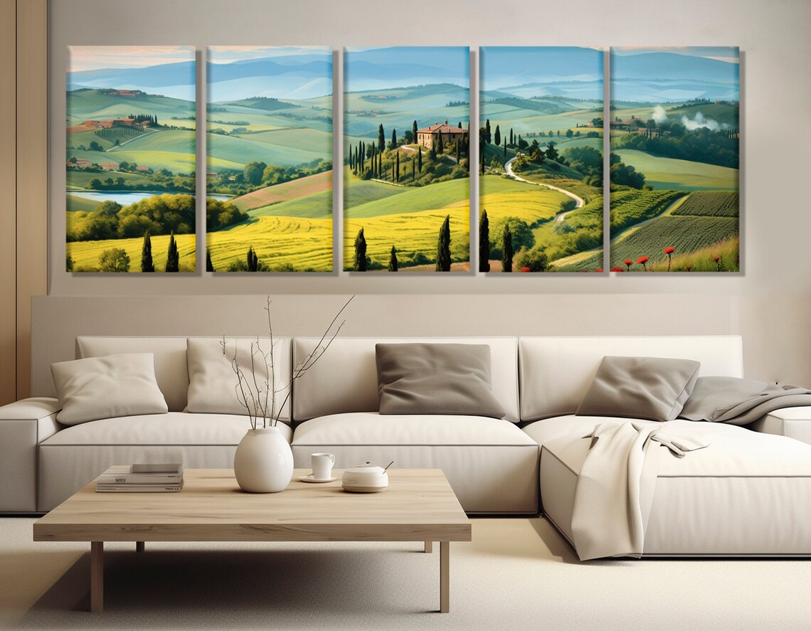 Tuscany Scenic Landscape Art Print, Italy Poster - Image 3