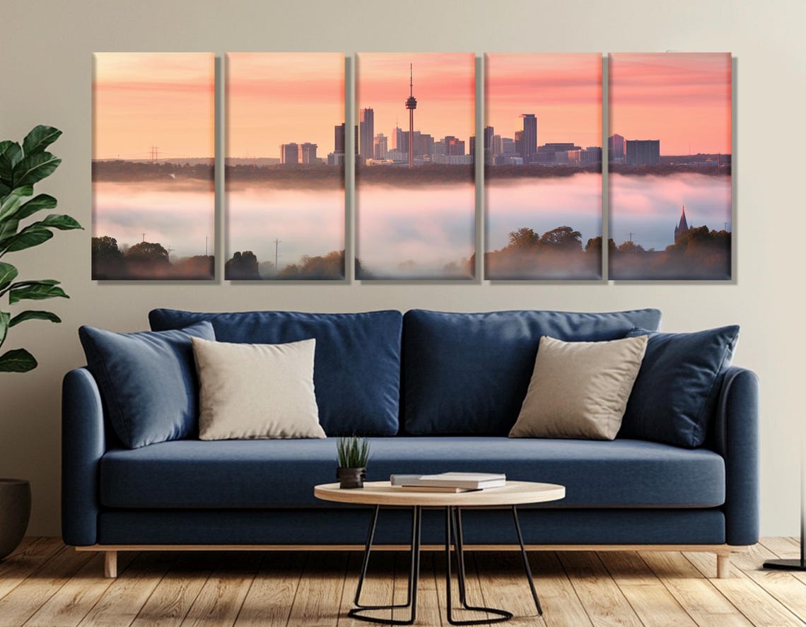 Misty San Antonio Dawn With Tower Of The Americas Over River Poster - Image 3