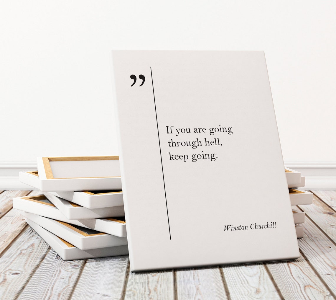 Winston Churchill Quote Churchill Print Motivational Wall Art Inspiring Wall Art Churchill Art Churchill Quotes - Image 3