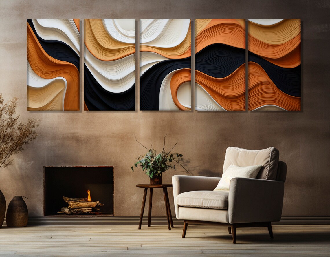 Gentle Tones Abstract Painting Art Print, Contemporary Decor - Image 3