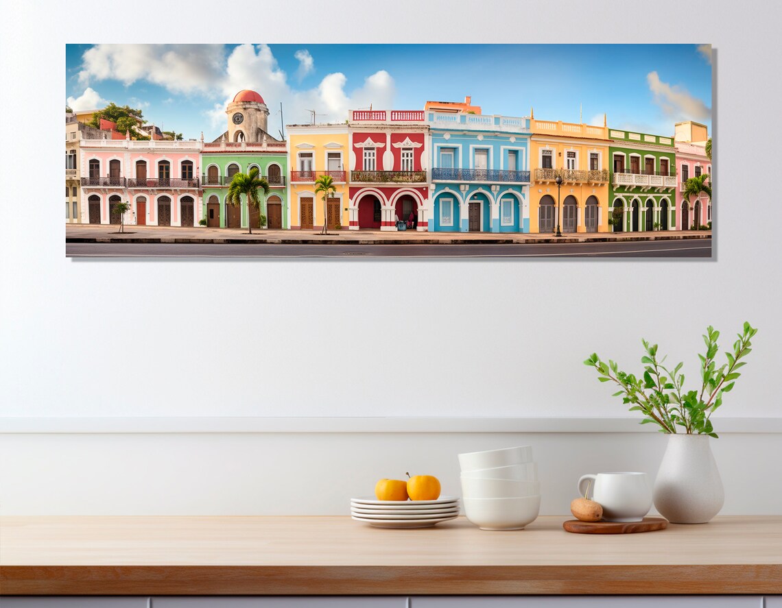 San Juan Downtown Puerto Rico Travel Poster Art - Image 3