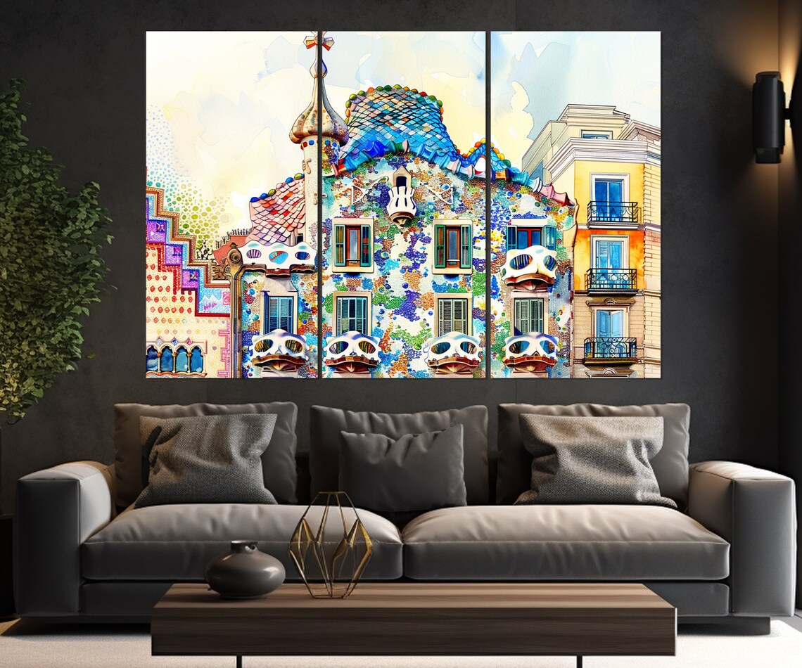Casa Batlló Barcelona, Antoni Gaudí Architecture Print - Image 2