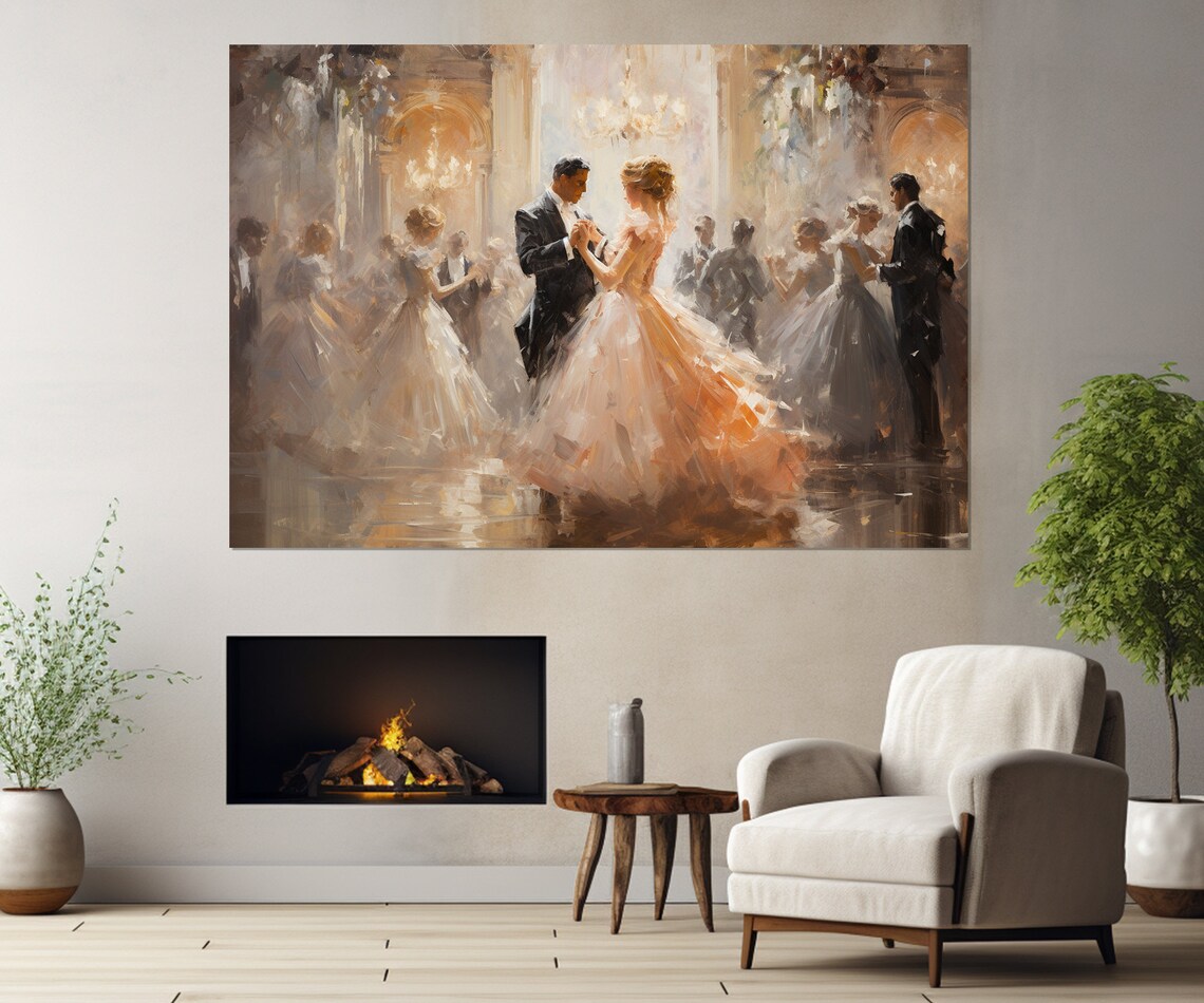 Ballroom Dancing Vintage Dance Wall Art Print