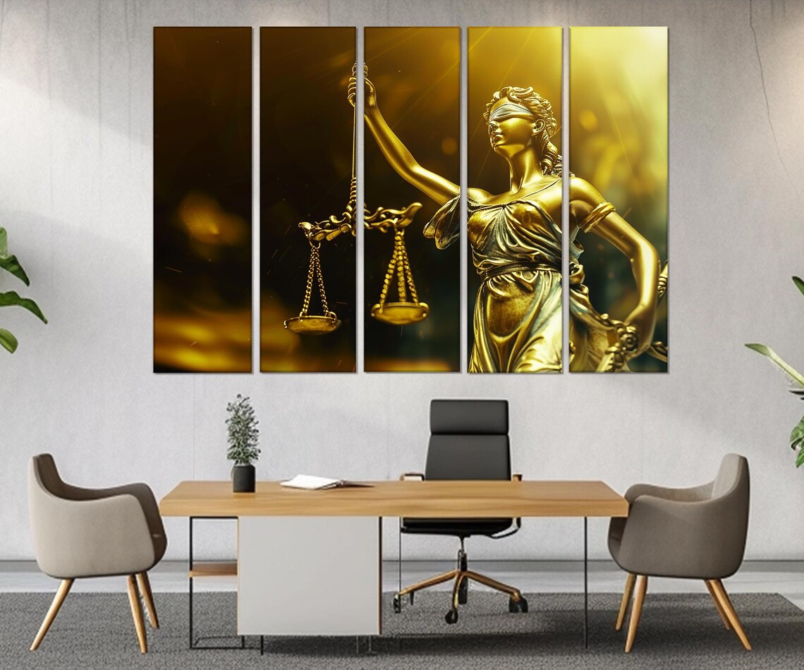 Lady Justice Wall Art Print, Lawyer Office Decor - Image 4