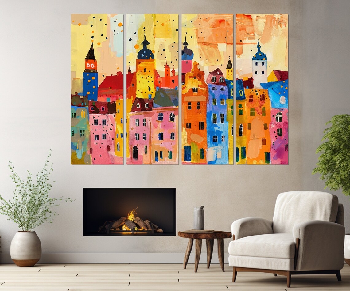 Abstract Riga, Latvia Modern Wall Art Poster Print - Image 4