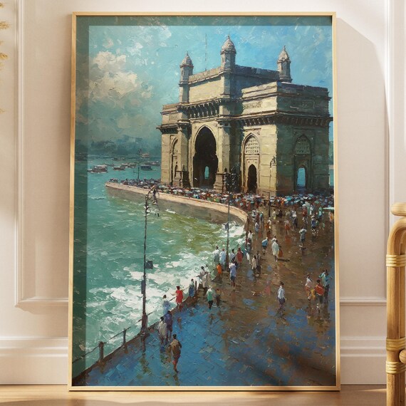 Gateway Of India Painting Mumbai Cityscape Art Print