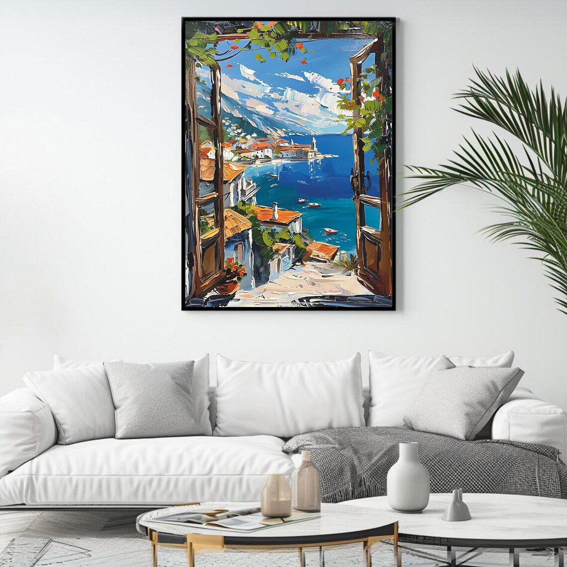 Mediterranean View, Coastal Landscape Poster - Image 4