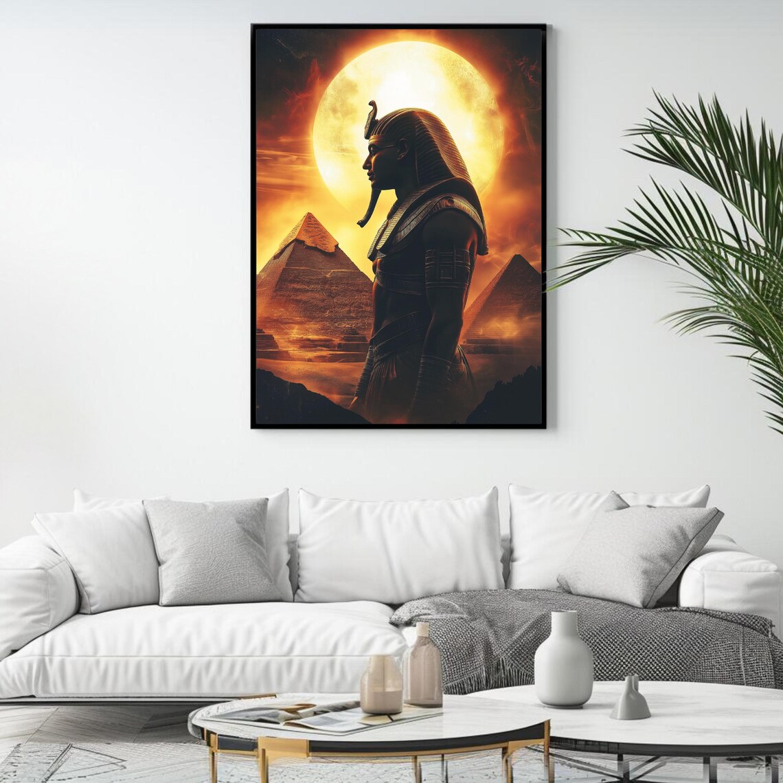 Pharaoh Pyramids Egyptian Historical Sunset Art Print - Image 4