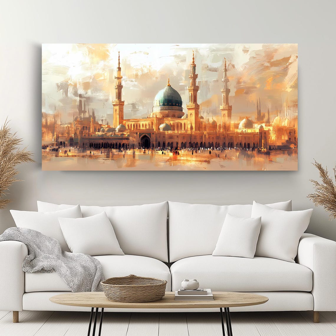 Al Masjid An Nabawi Medina Green Dome Golden Minarets Islam Poster - Image 2