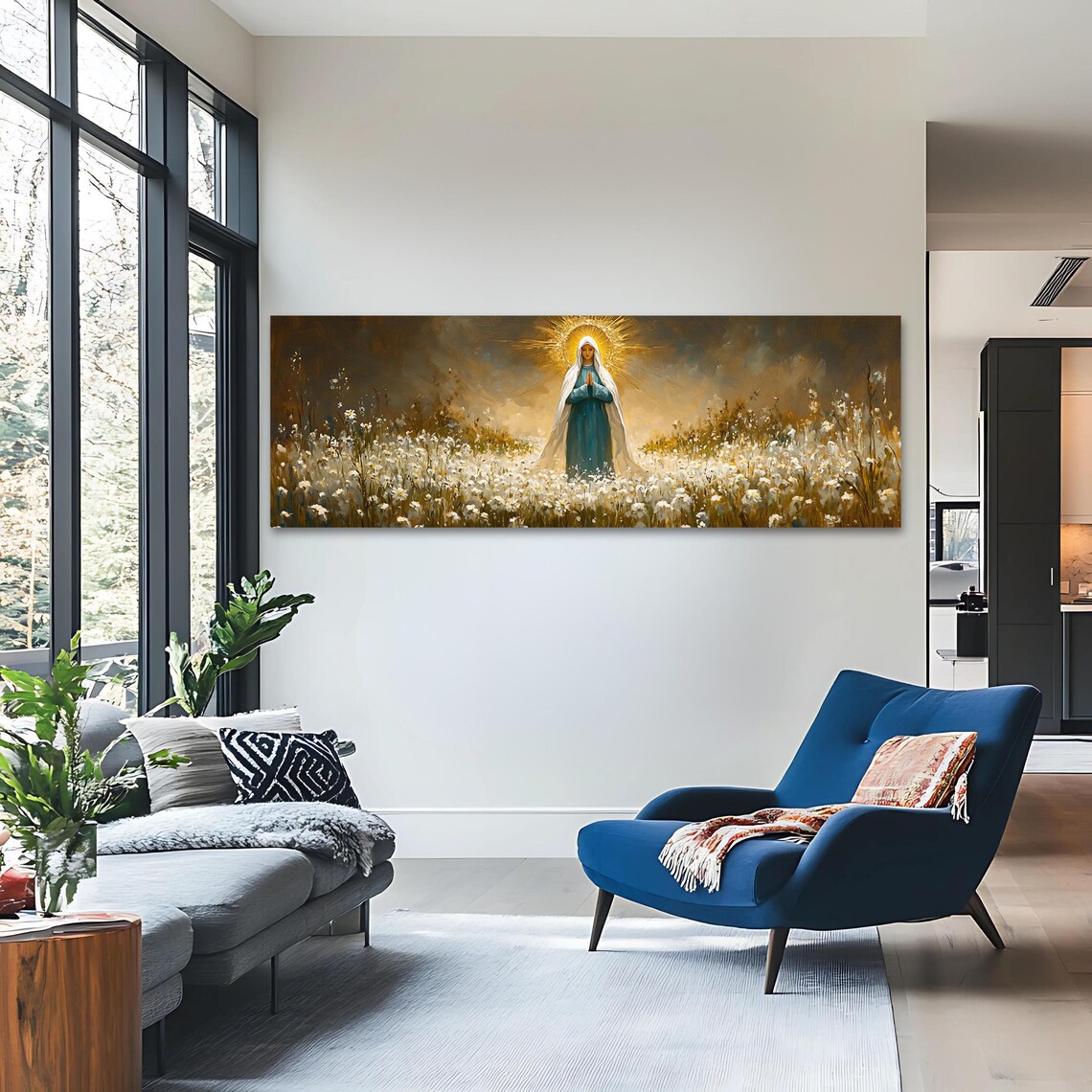 Blessed Virgin Mary Religious Wall Art Print - Image 3