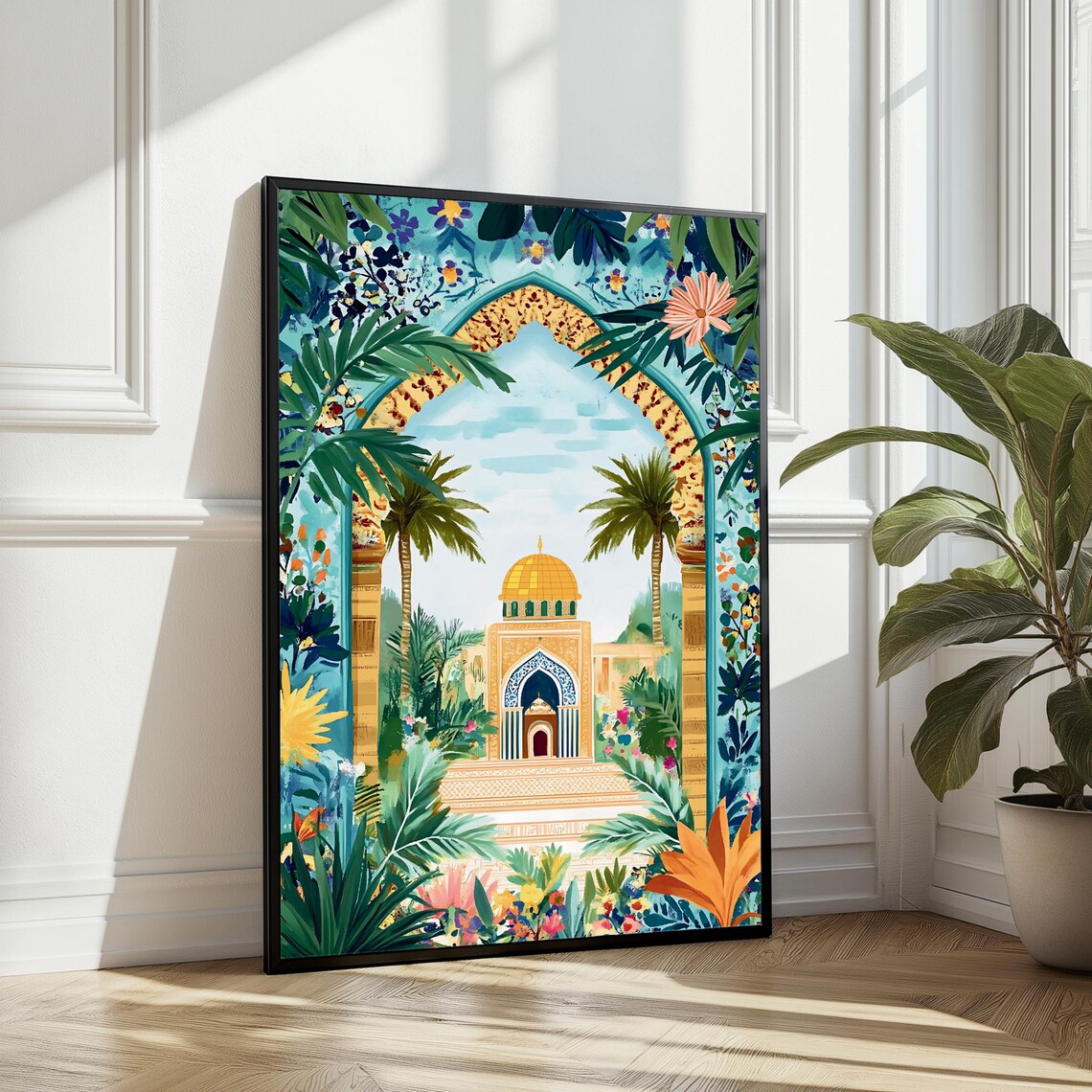 Masjid Al Aqsa Illustration, Islamic Wall Decor