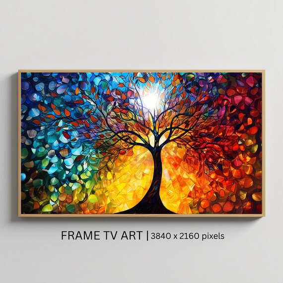 Frame Tv Art Tree Of Life Vibrant Spiritual Art For Frame Tv Nature Tv Art Art