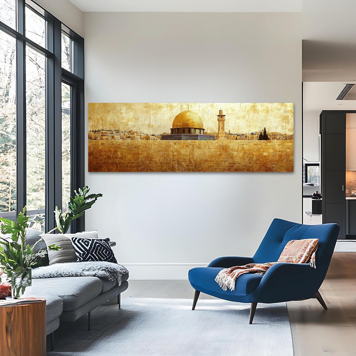 Dome Of The Rock Jerusalem Golden Old City Panoramic Travel Poster - Image 3