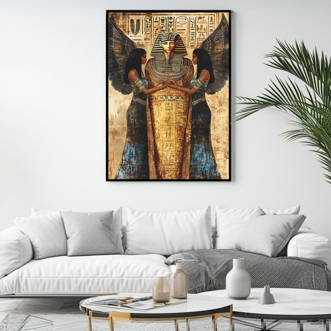 Ancient Egyptian Sarcophagus, Pharaoh Decor - Image 4