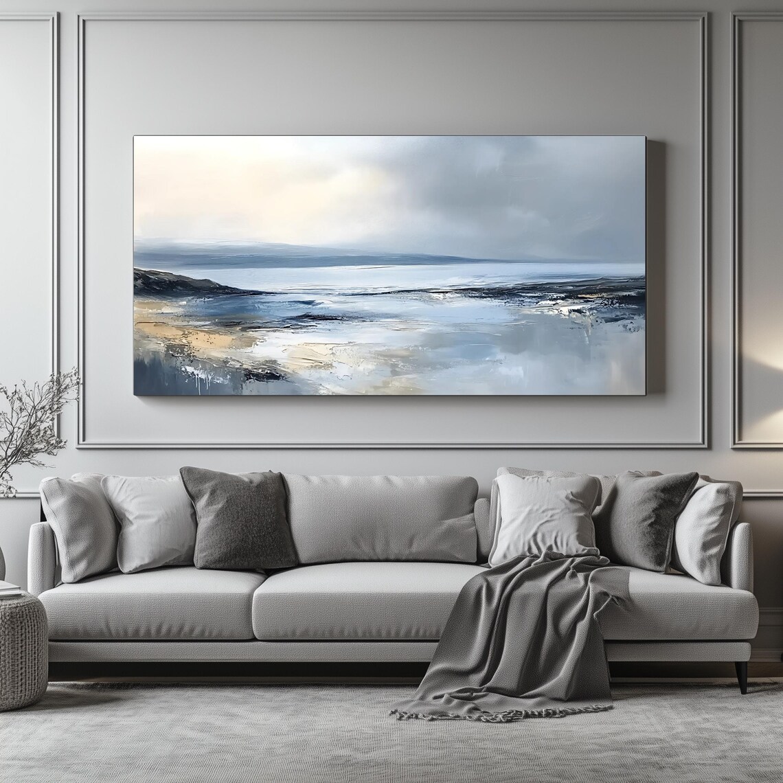Abstract Coastal Panoramic Landscape Art Print - Image 4