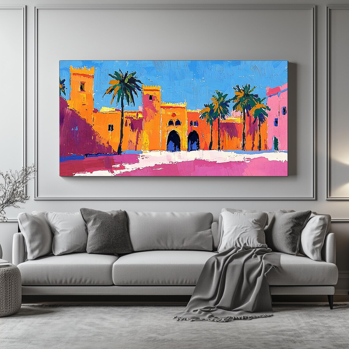 Moroccan Kasbah, Panoramic Art Print For Couch - Image 4