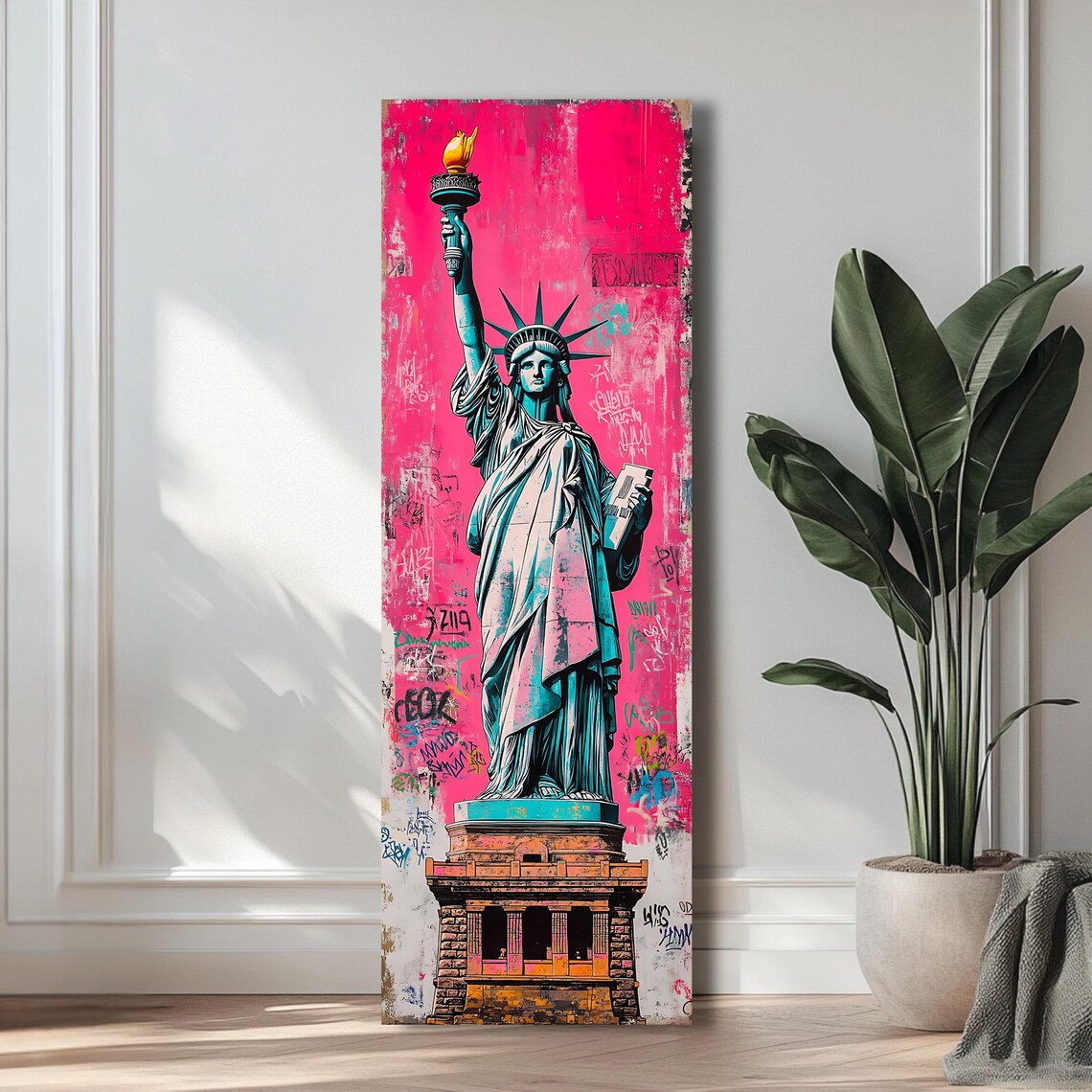 Statue Of Liberty New York Urban Graffiti Travel Poster - Image 3