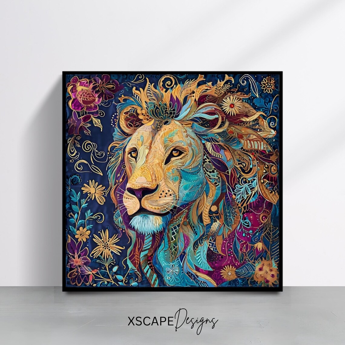 Lion Wildlife Bold Animal Decor, Art Print