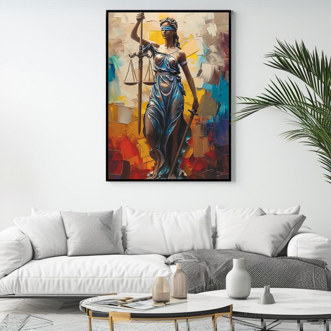 Abstract Lady Justice Art Print, Legal Decor - Image 4