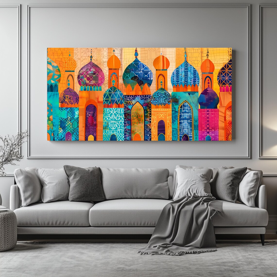 Islamic Architecture, Panoramic Architectural Art Print - Image 4
